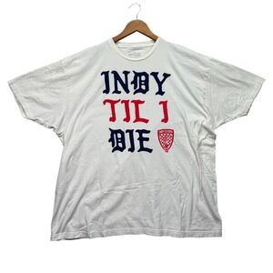 Indy Eleven Till I Die White Sports T-Shirt Soccer Futbol Indiana Adult 3XL